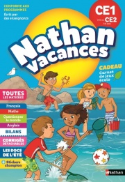 Cahier de Vacances 2024 du CE1 vers le CE2 - Nathan Vacances - 7/8 ANS